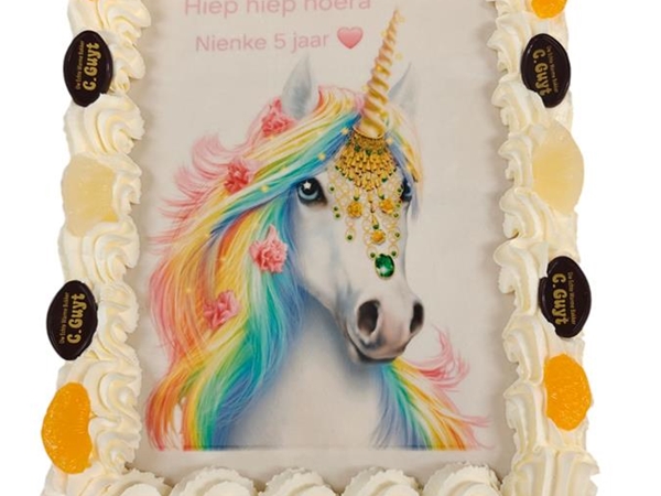 Fototaart slagroom 12 personen